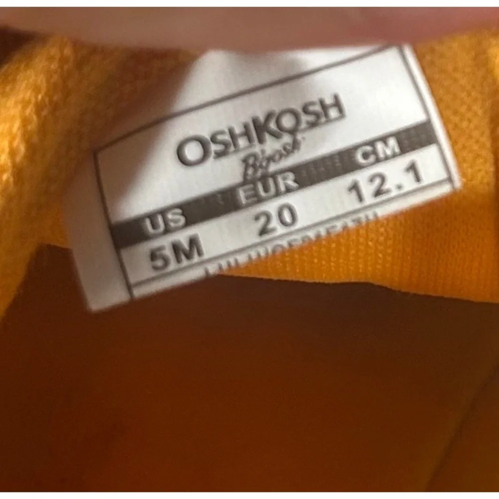OshKosh Bgosh Lulutop Yellow Floral Slip On Sneakers Toddler Girls Size 5M